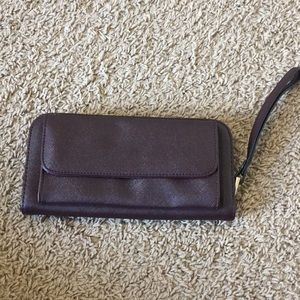 Maroon Wristlet Wallet